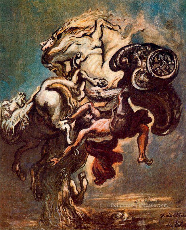 la chute de Phaeton Giorgio de Chirico surréalisme métaphysique Peintures à l'huile
